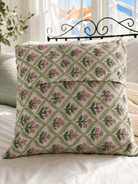 Kantha Pillow Case - Pink Clover (50x50) - Gawjus