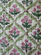 Kantha Quilt - Pink Clover - Gawjus