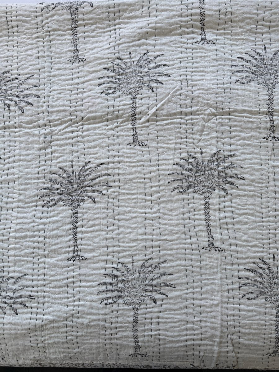 Kantha Quilt - White Sands - Gawjus