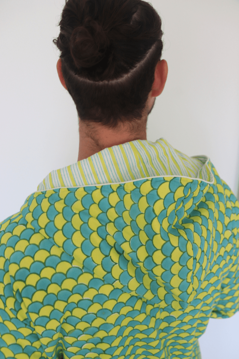 Key Lime hooded Robe - Unisex - Gawjus
