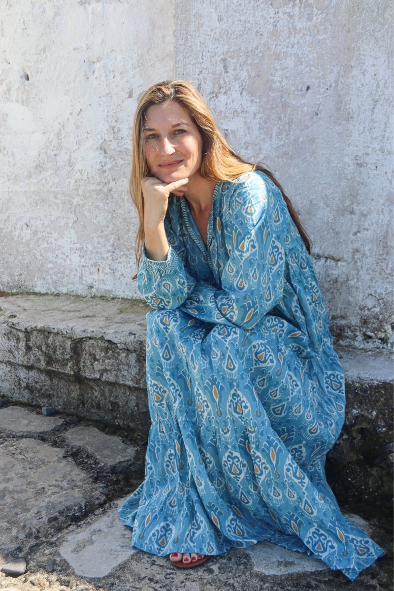 Lara Dress Soft Blue - Gawjus