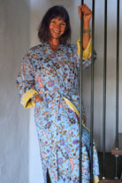 Lavender Blue Reversible Robe - Padded - Gawjus