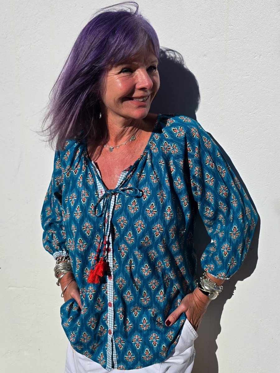 Lulu Blouse - Fleur - de - lis - Gawjus