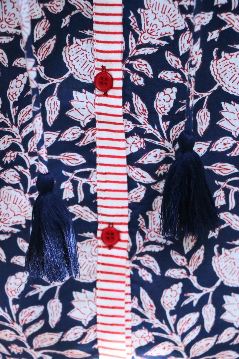 Lulu Blouse - Ink & Cherry - Gawjus