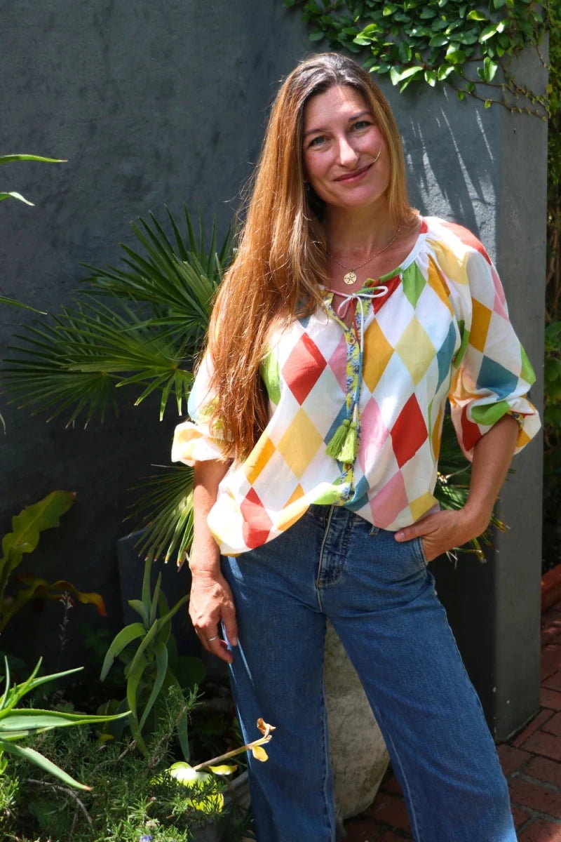 Lulu Blouse - Paint box - Gawjus