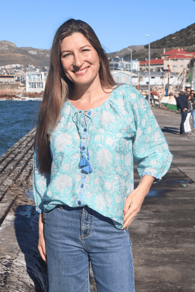 Lulu Blouse - Seafoam - Gawjus