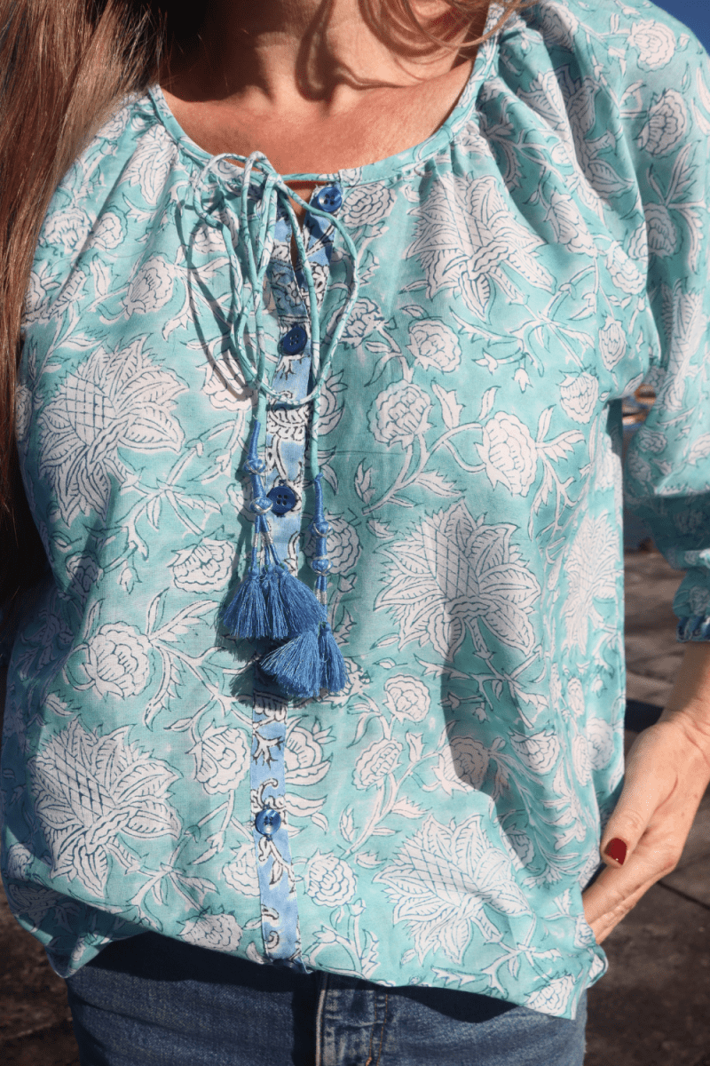 Lulu Blouse - Seafoam - Gawjus