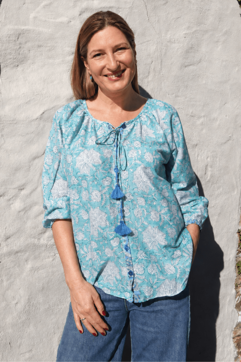 Lulu Blouse - Seafoam - Gawjus