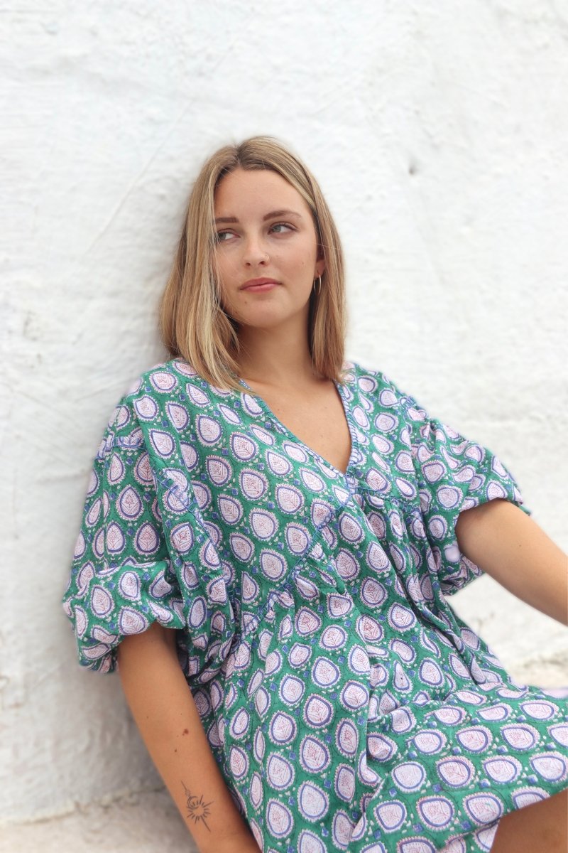 Marilyn Dress - Purple Emerald - Gawjus