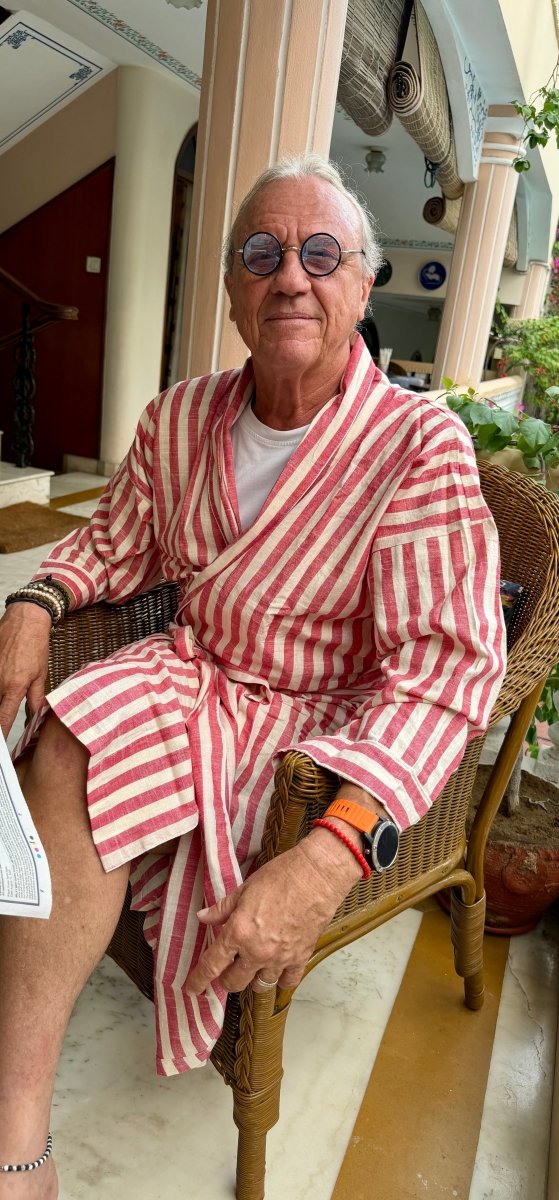 Men’s Handloom Robe - Chilli - Gawjus