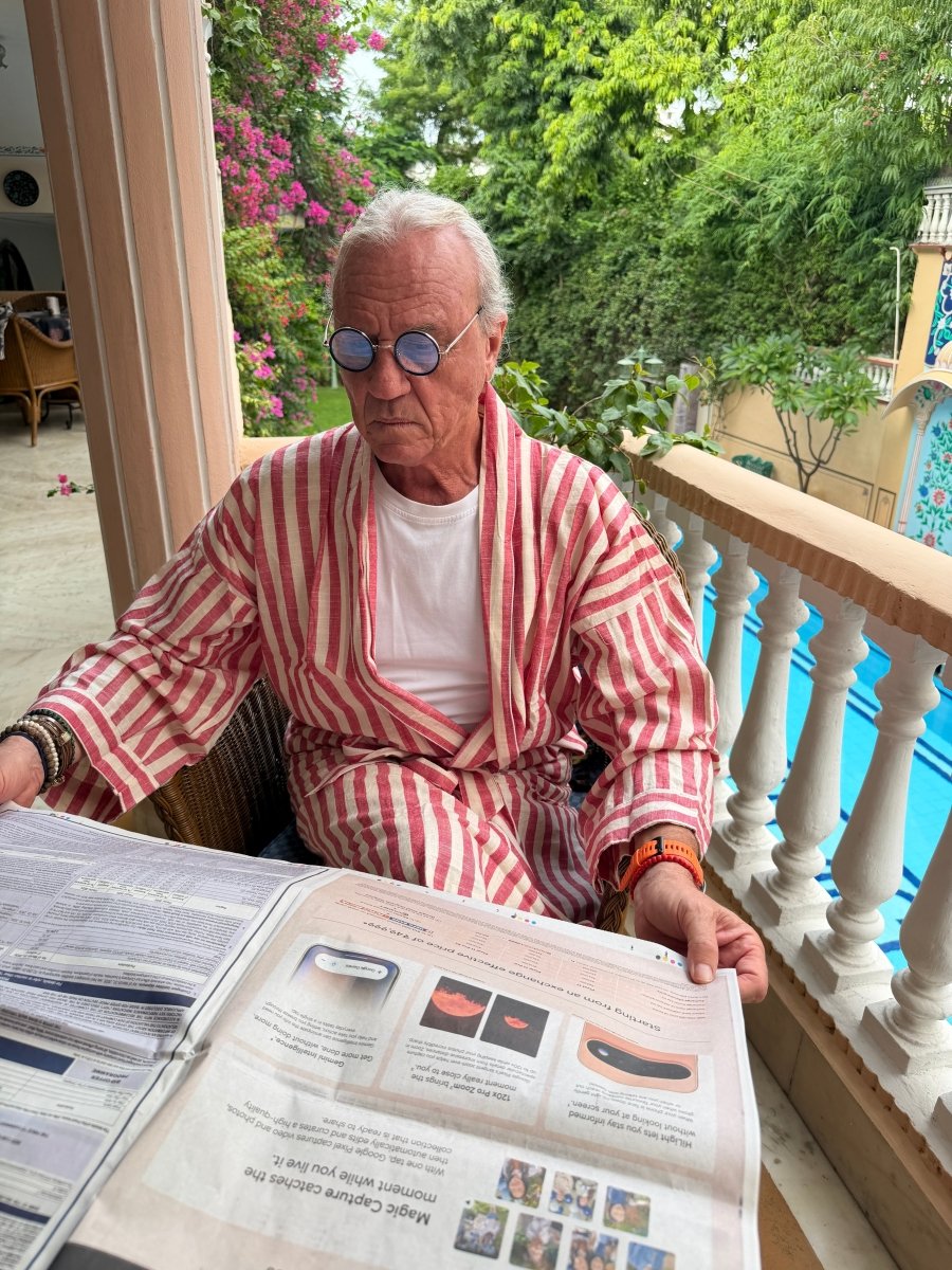 Men’s Handloom Robe - Chilli - Gawjus