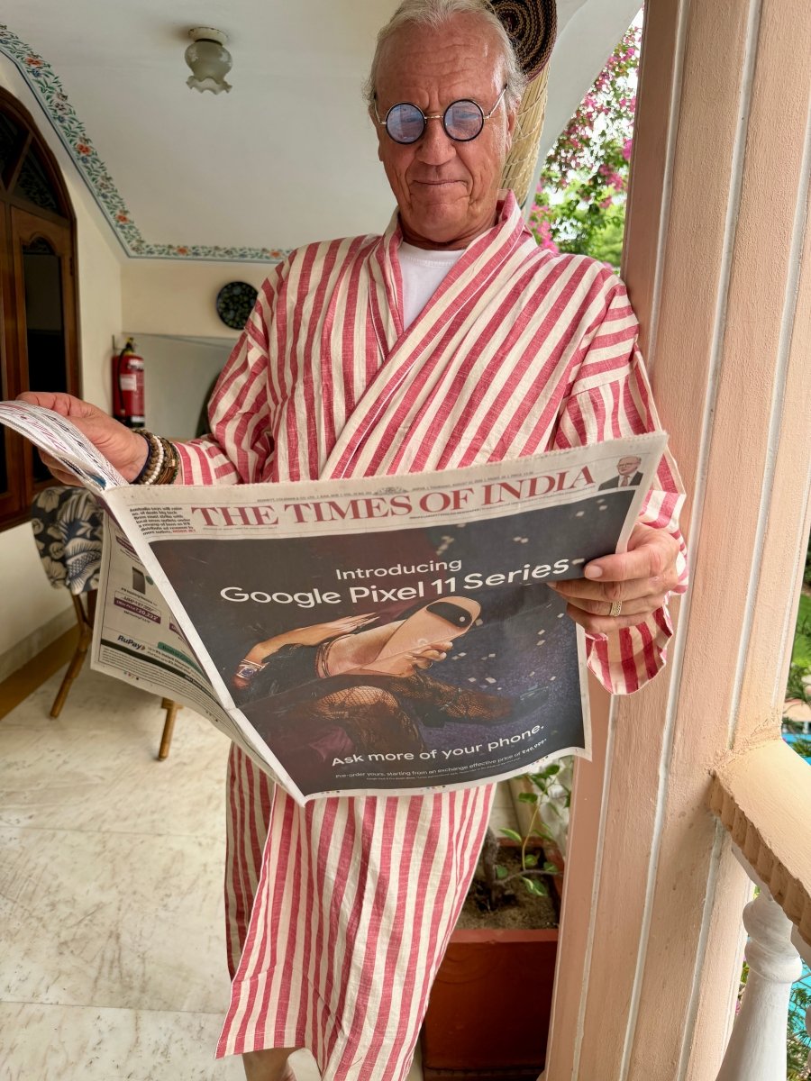 Men’s Handloom Robe - Chilli - Gawjus
