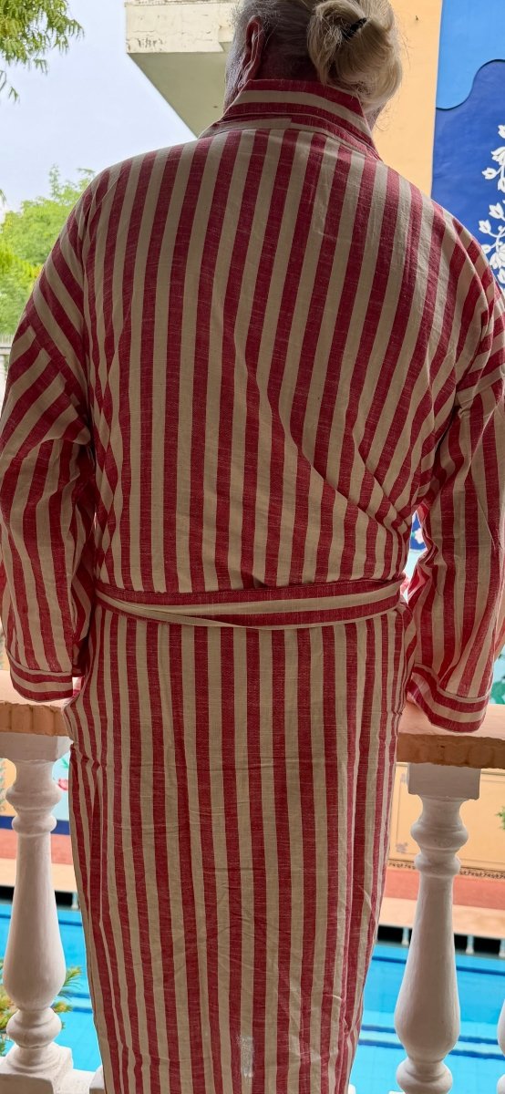 Men’s Handloom Robe - Chilli - Gawjus