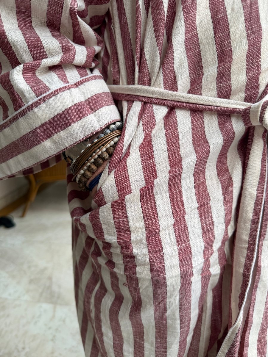 Men’s Handloom Robe - Teak - Gawjus