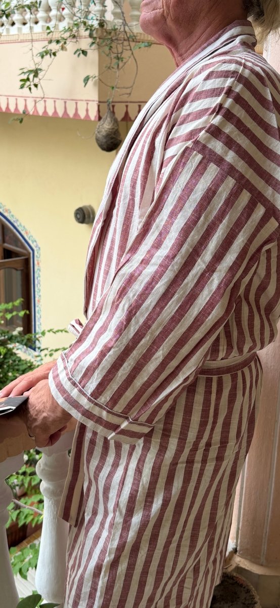 Men’s Handloom Robe - Teak - Gawjus