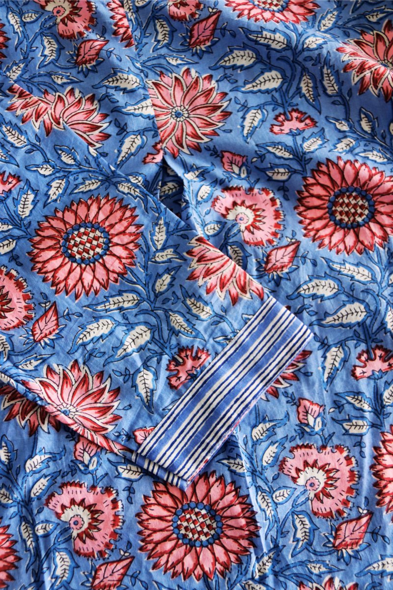 Poppy on Blue Night Shirt - Gawjus.CapeTown