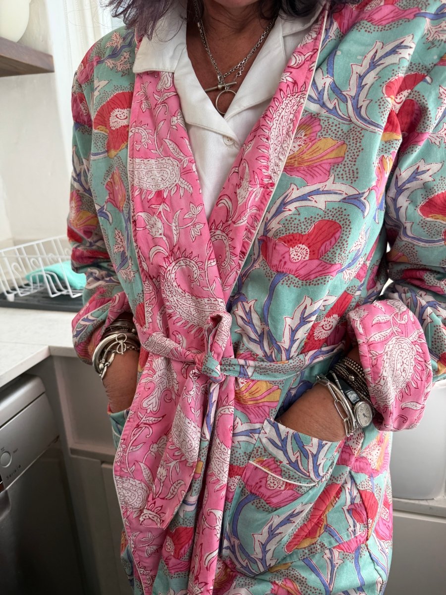 Pretty in Pink Hooded Robe - Gawjus