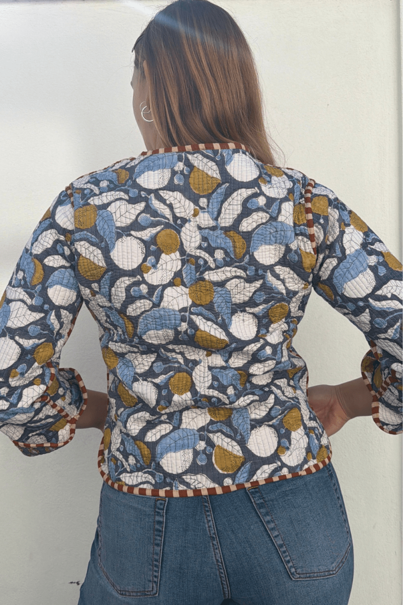 Quilted Jacket - Brown and Yellow - Gawjus