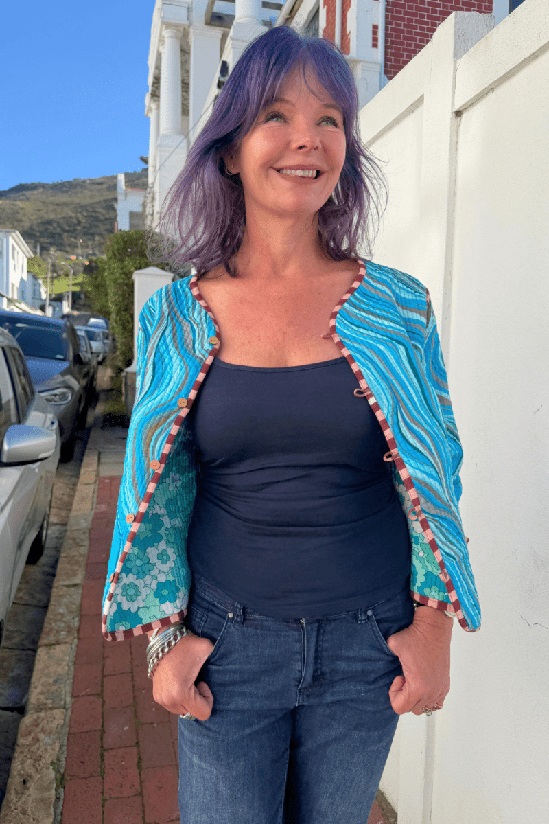 Quilted Jacket - Retro Floral - Gawjus