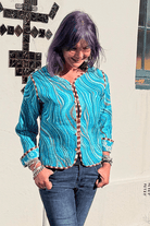 Quilted Jacket - Retro Floral - Gawjus
