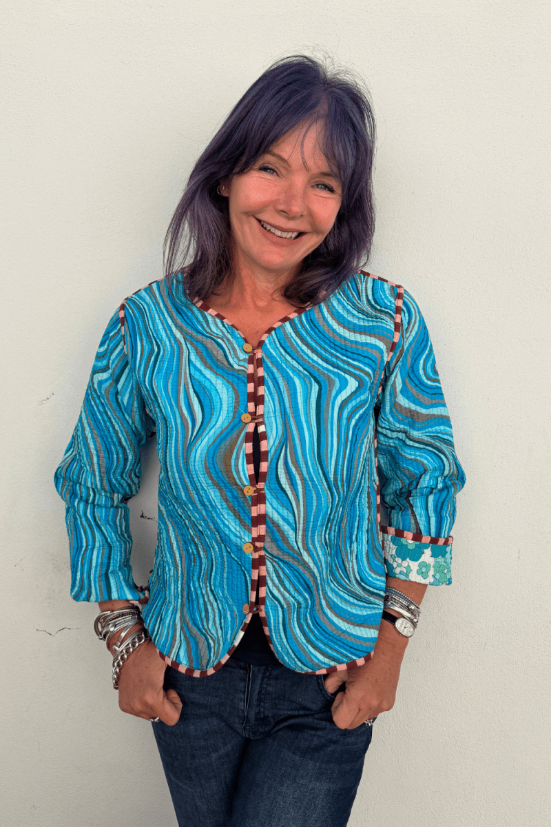 Quilted Jacket - Retro Floral - Gawjus