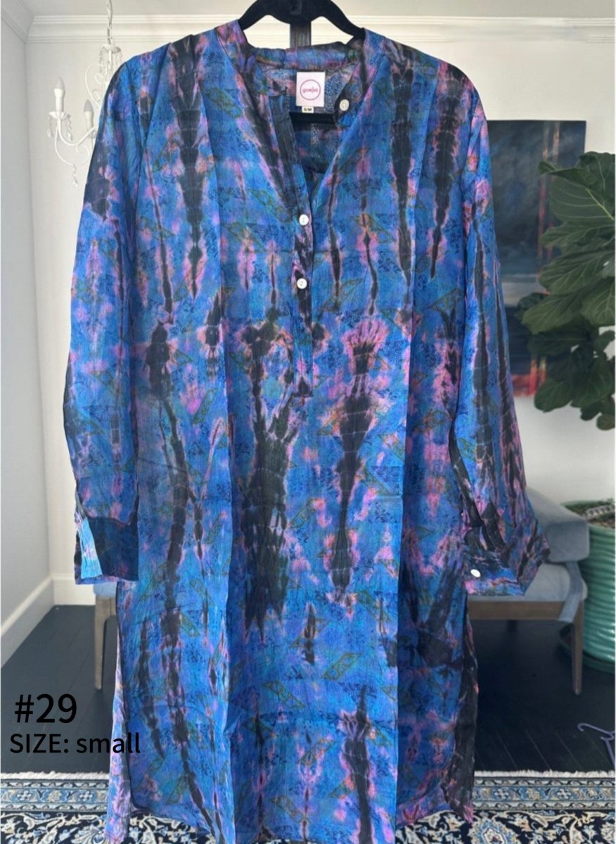 Silk Shirt Dress - Gawjus