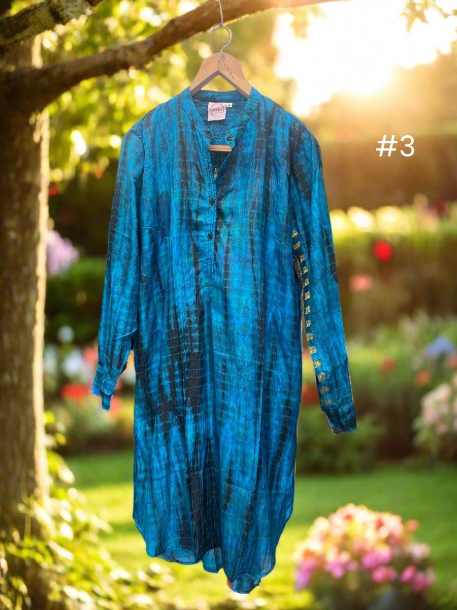 Silk Shirt Dress - Gawjus