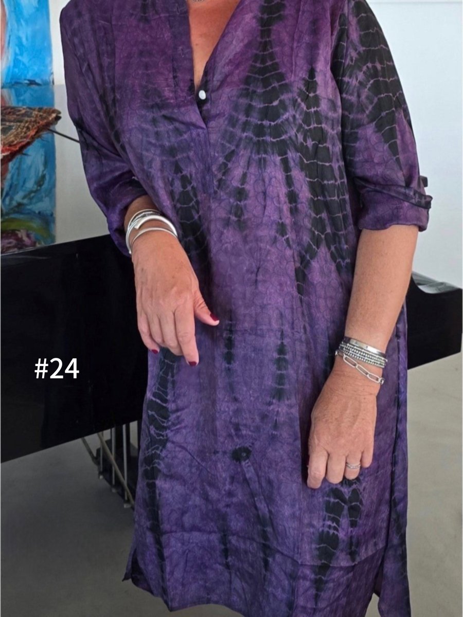 Silk Shirt Dress - Gawjus