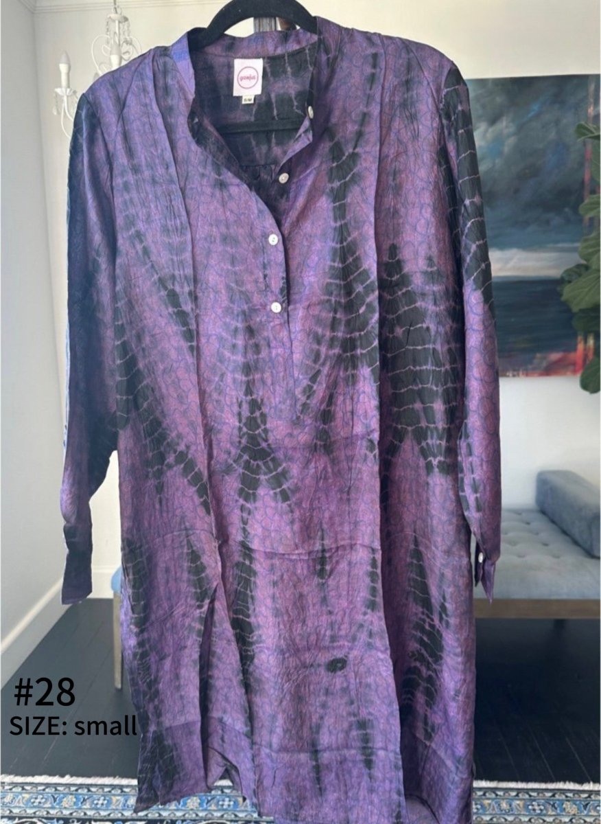 Silk Shirt Dress - Gawjus