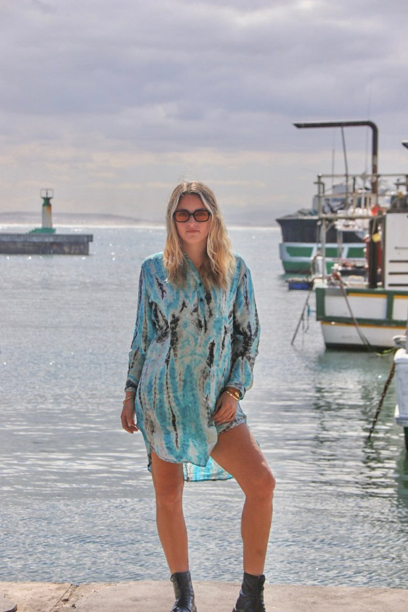 Silk Shirt Dress - Gawjus