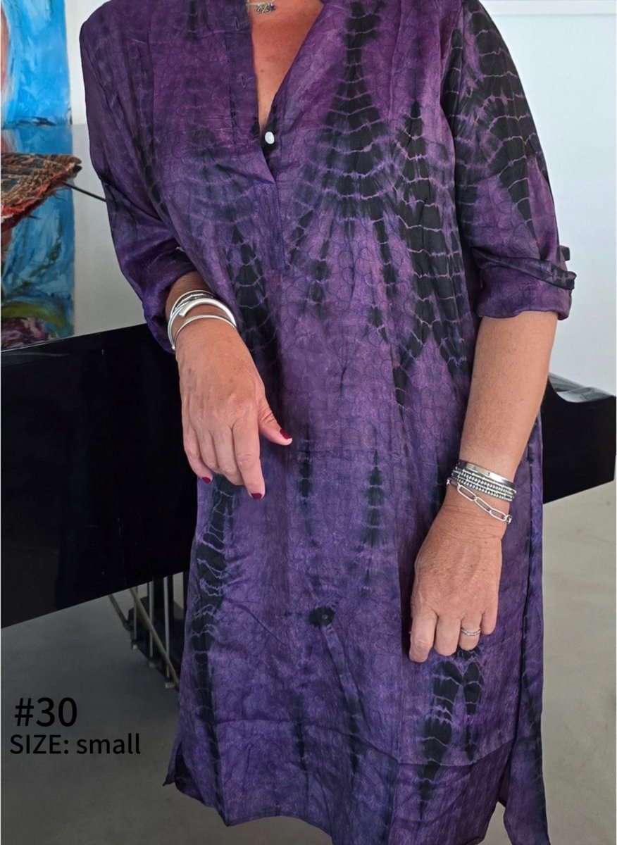 Silk Shirt Dress - Gawjus