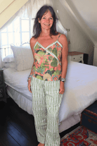 Strappy Set Long Trousers - Peach Ellie - Gawjus
