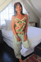 Strappy Set Long Trousers - Peach Ellie - Gawjus
