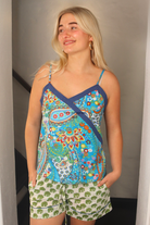 Strappy Shortie Set - Green Ellie - Gawjus