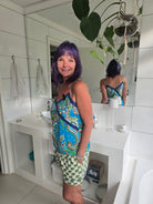 strappy shortie set - Green Ellie - Gawjus