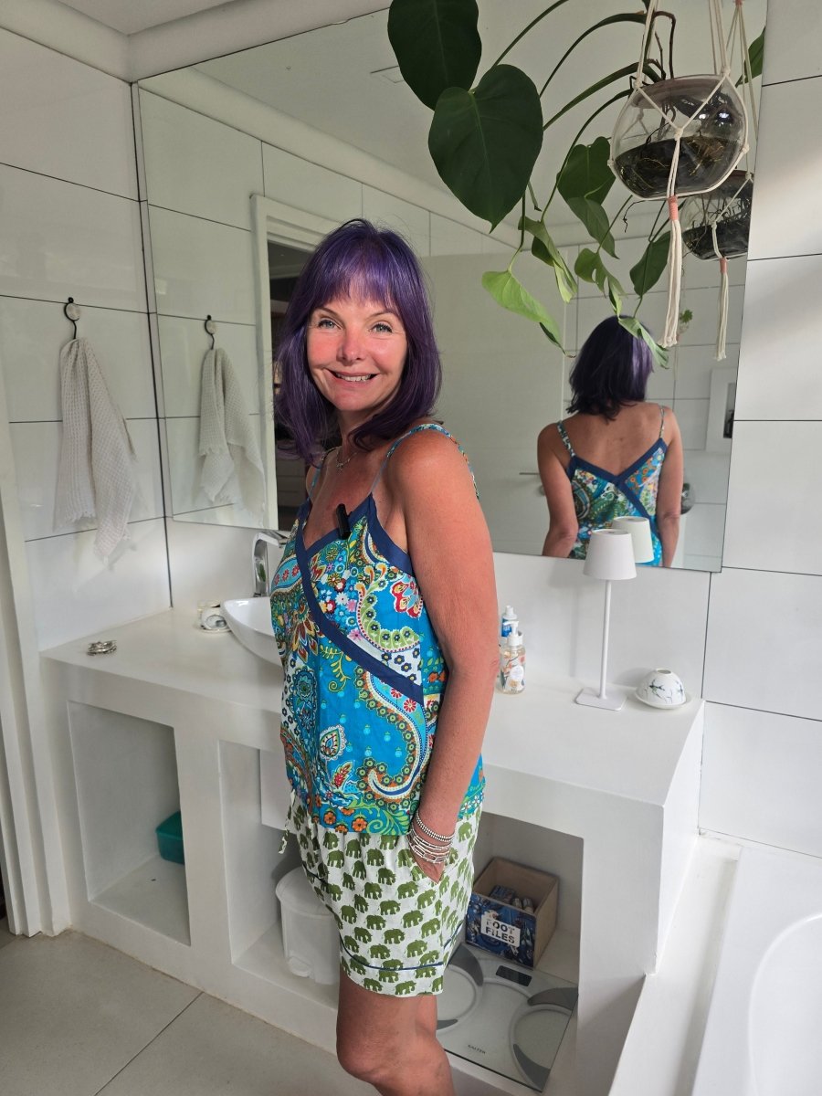 strappy shortie set - Green Ellie - Gawjus