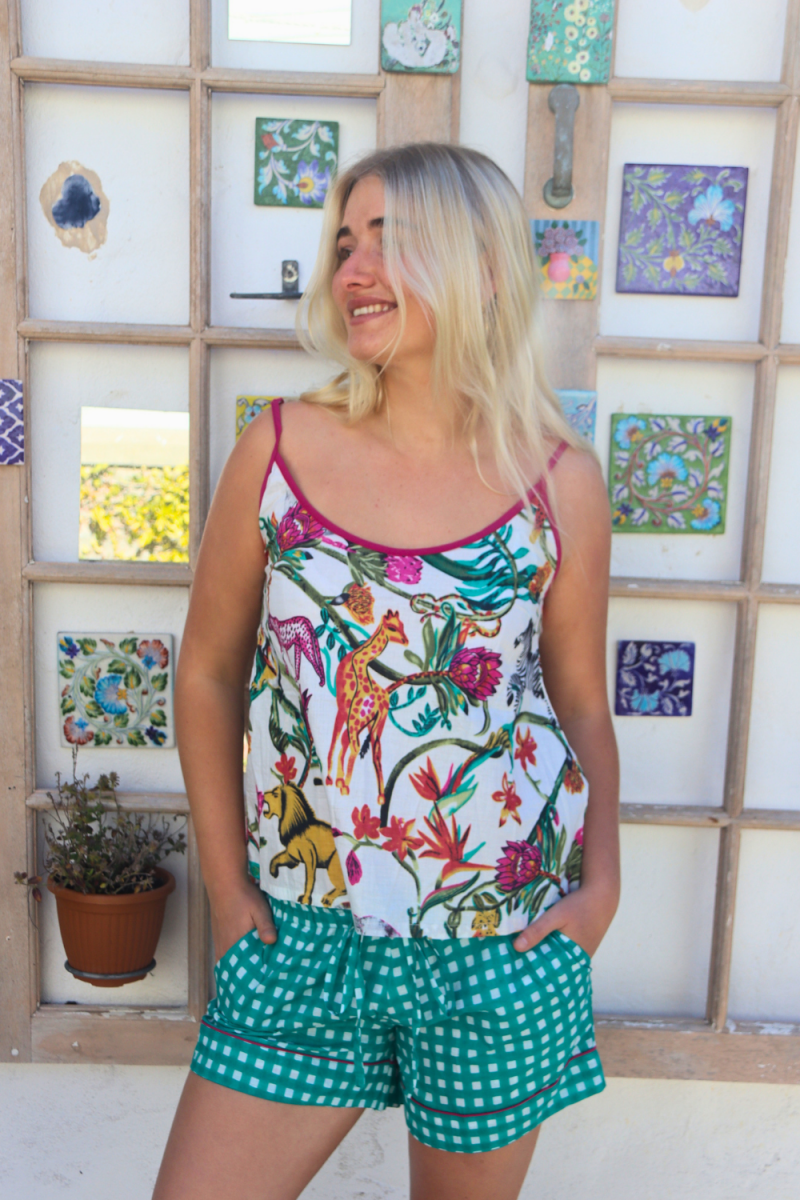 Strappy Shortie Set - Wild at Heart - Gawjus