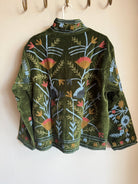 Suzani Embroided Jacket - Blue Forest - Gawjus