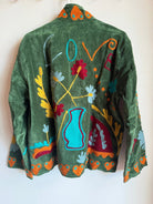 Suzani Embroided Jacket - Blue Vase - Gawjus