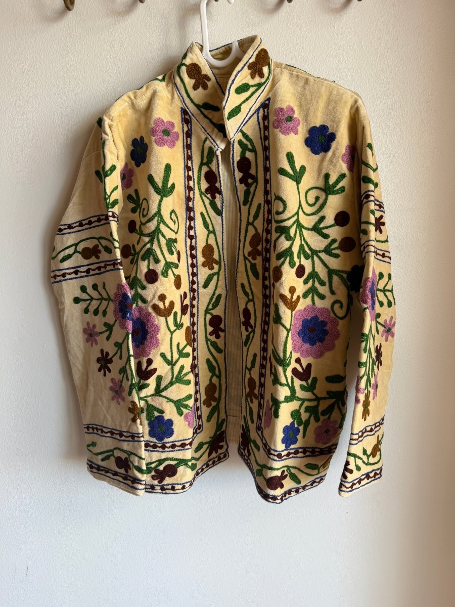 Suzani Embroided Jacket - Bohemian Garden - Gawjus