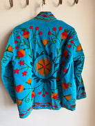 Suzani Embroided Jacket - Mandarin - Gawjus