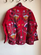 Suzani Embroided Jacket - Rose - Gawjus