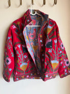 Suzani Embroided Jacket - Rose - Gawjus