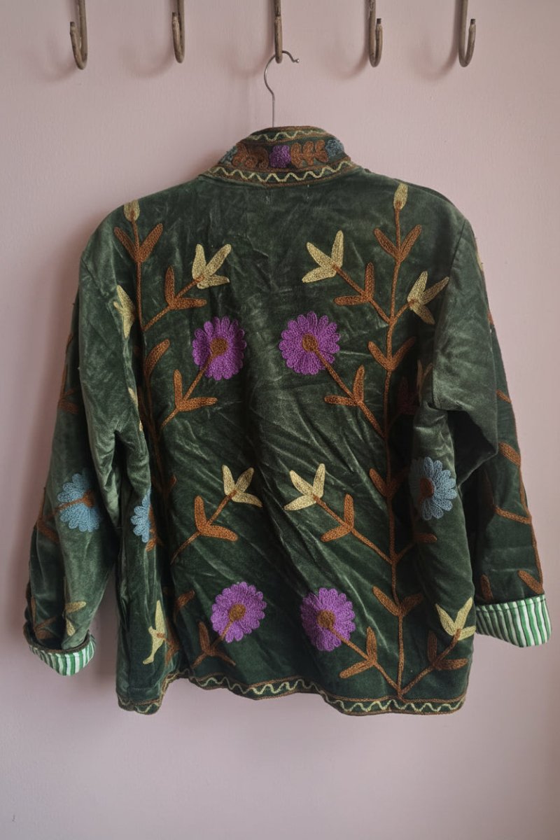 Suzani Embroided Jacket - Velvet Forest - Gawjus