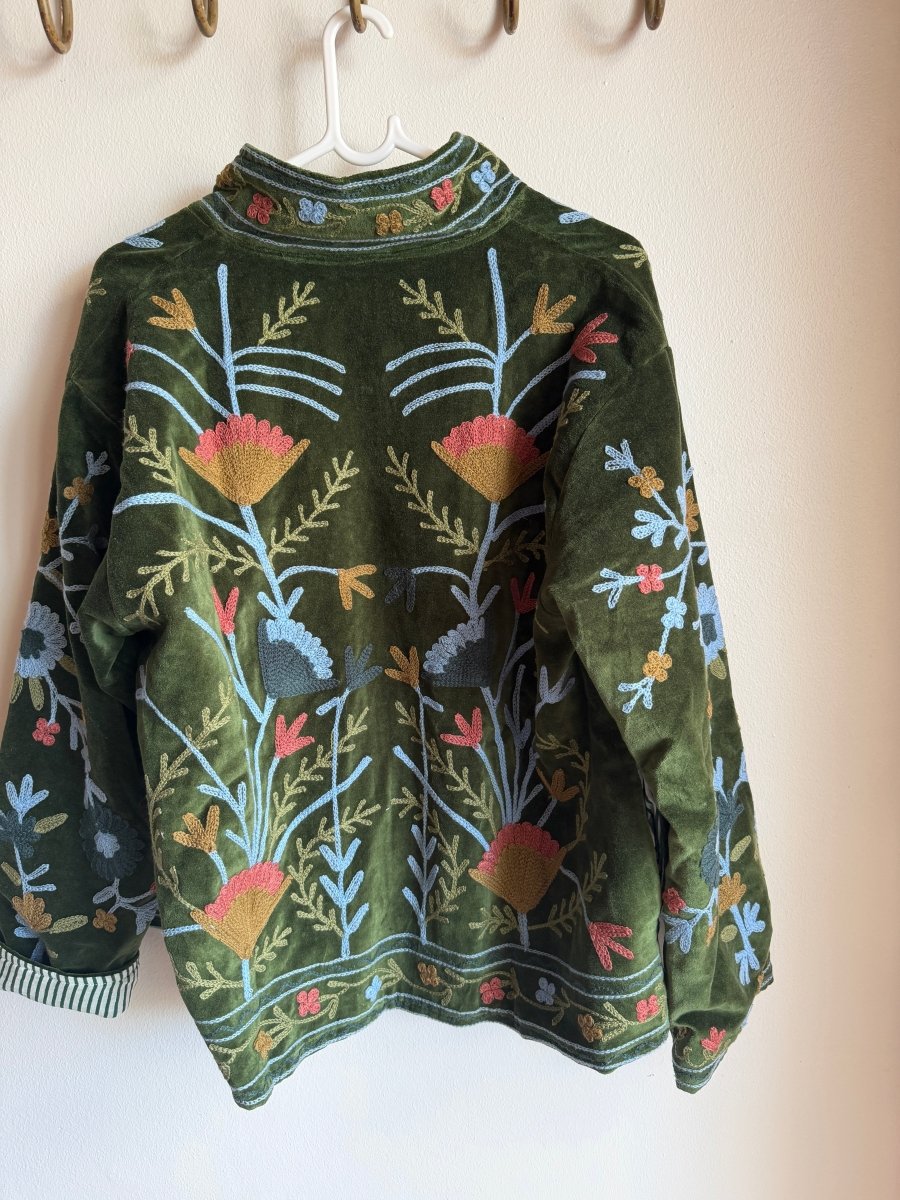 Suzani Embroided Jacket - Velvet Jungle - Gawjus