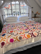 Suzani Kantha Hand-embroidered Blanket - Four - Gawjus