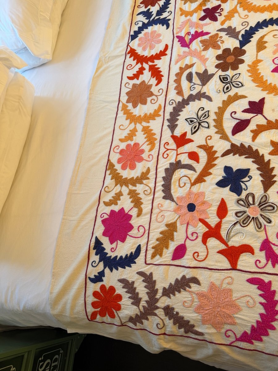 Suzani Kantha Hand-embroidered Blanket - Four - Gawjus