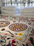 Suzani Kantha - Hand-embroidered Blanket - Seven - Gawjus