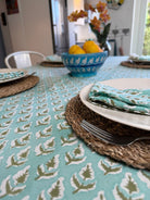 Table cloth - Aqua and Olive - Gawjus