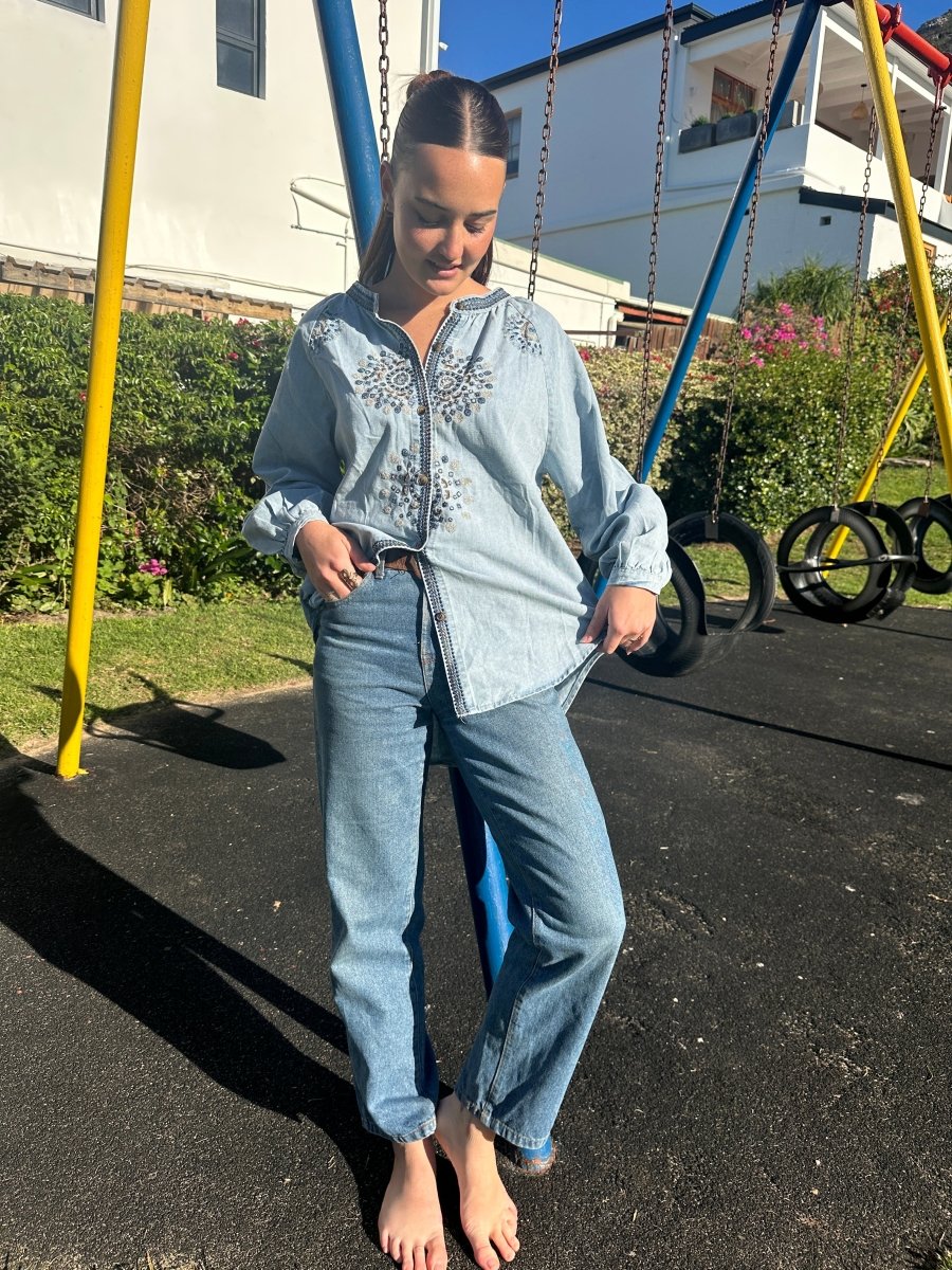 The Denim Blouse - Gawjus